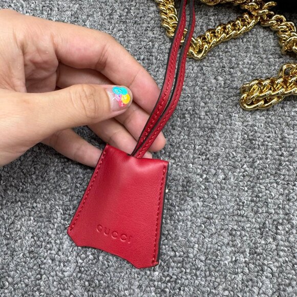 GUCCI Padlock Brown & Black Small Canvas Shoulder Bag 650-080825 - Picture 10 of 14